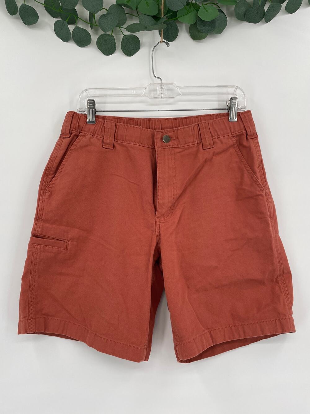 Carhartt Mens Terracotta Relaxed Fit Cargo Shorts Size 32
